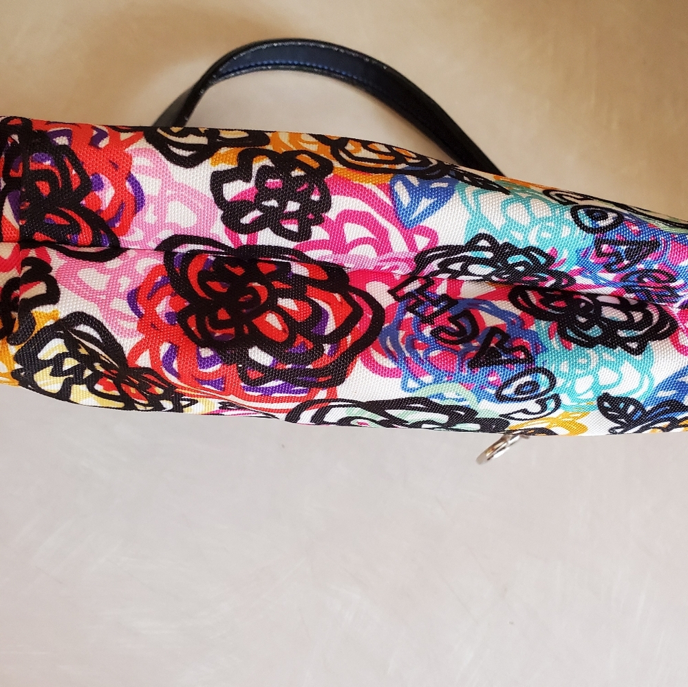 Euc Rare Coach Poppy Graffiti Flowered Multi-Color Handbag Purse Small - Picture 8 of 11